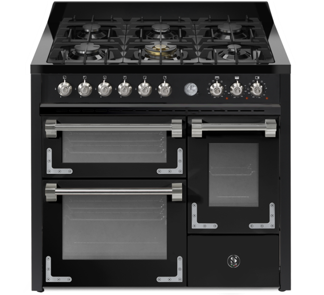 cucina in acciaio inox con forno pizza